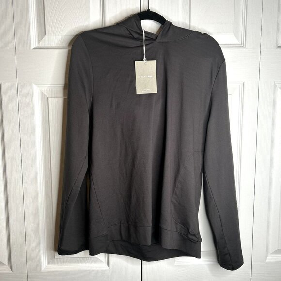 Everlane The ReNew Air Charcoal Black Long Sleeve Hoodie Men's Size Medium M - Picture 10 of 10